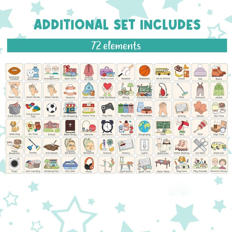 Customized Wooden Toddler Routine Chart, Visual Schedule for Kids, Montessori Calendar for Kids, Daily Routine Checklist