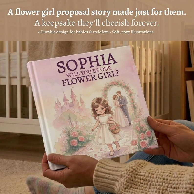 Personalized Flower Girl Proposal Book, Custom Flower Girl Proposal Story Book, Will You Be Our Flower Girl Gift, Keepsake for Flower Girl