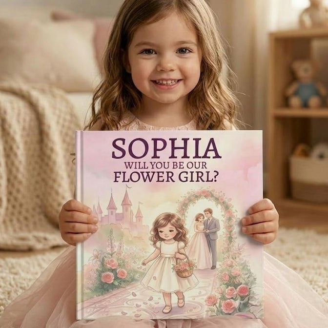 Personalized Flower Girl Proposal Book, Custom Flower Girl Proposal Story Book, Will You Be Our Flower Girl Gift, Keepsake for Flower Girl