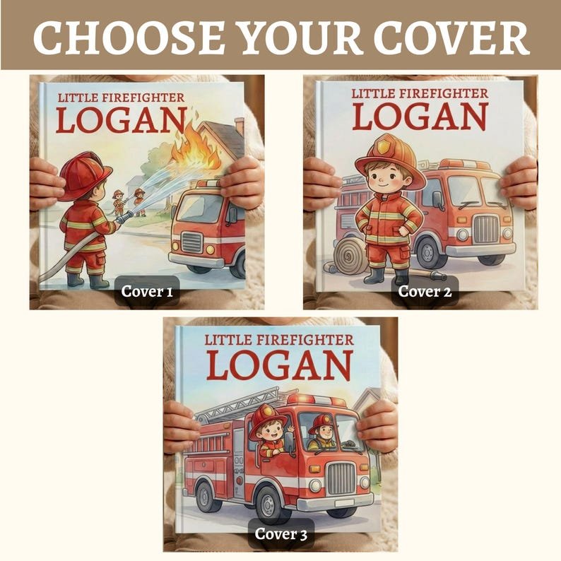 Personalized Firefighter Story Book, Custom Little Firefighter Baby Book, Firefighter Theme Keepsake Gift, Newborn Toddler Book, Baby Shower