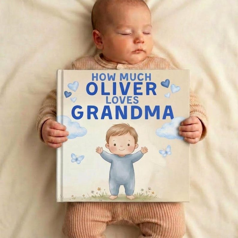 Personalized Storybook for Grandma, Custom Baby Book for Grandmother from Grandson, New Grandma Gift, Mother’s Day Gift, Gift from Kids