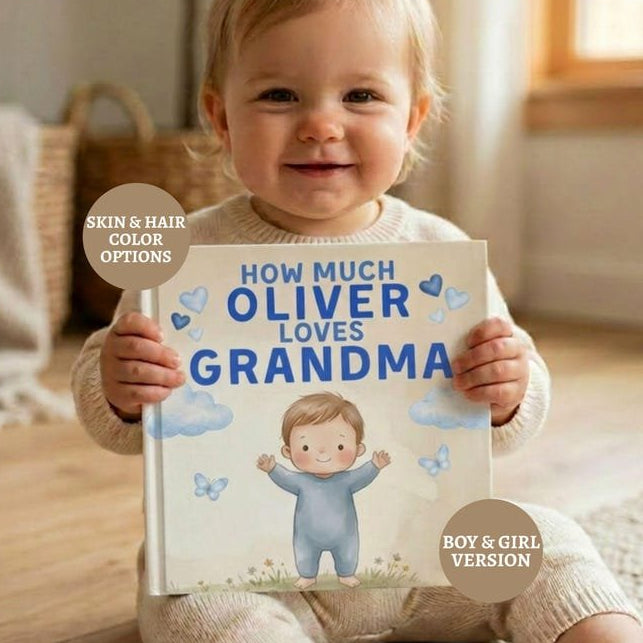 Personalized Storybook for Grandma, Custom Baby Book for Grandmother from Grandson, New Grandma Gift, Mother’s Day Gift, Gift from Kids