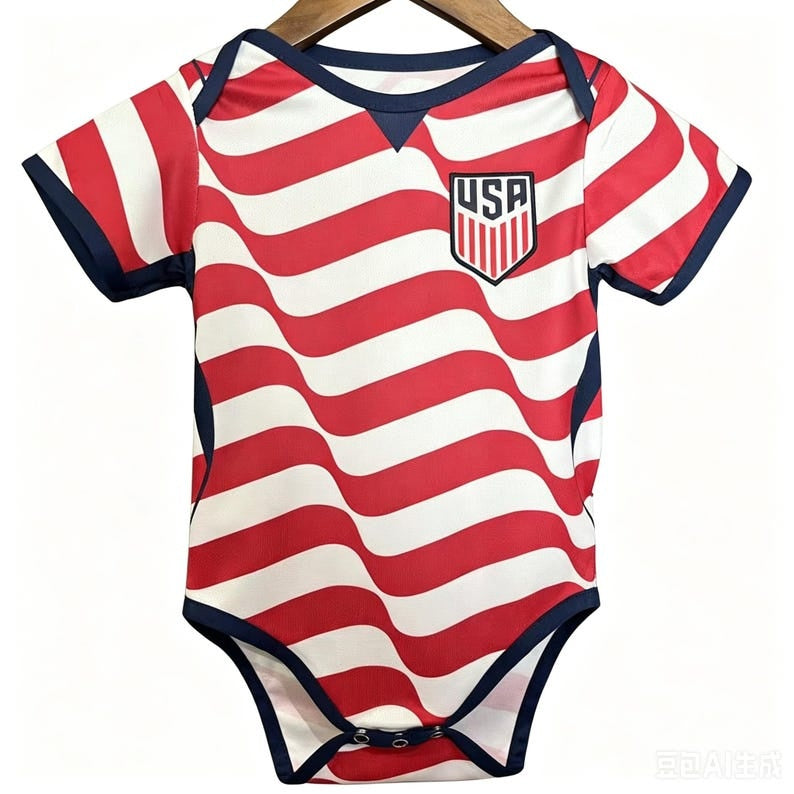 Personalized USA Soccer Baby Onesie, Custom Name Number Bodysuit, USA Football Fan Baby Outfit, World Cup Baby Gift