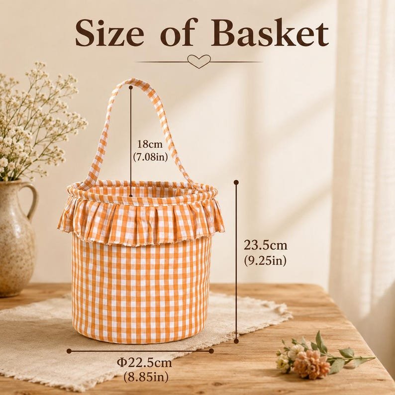 Custom Plaid Halloween Treat Bucket, Embroidered Candy Sack, Spooky Season Bag