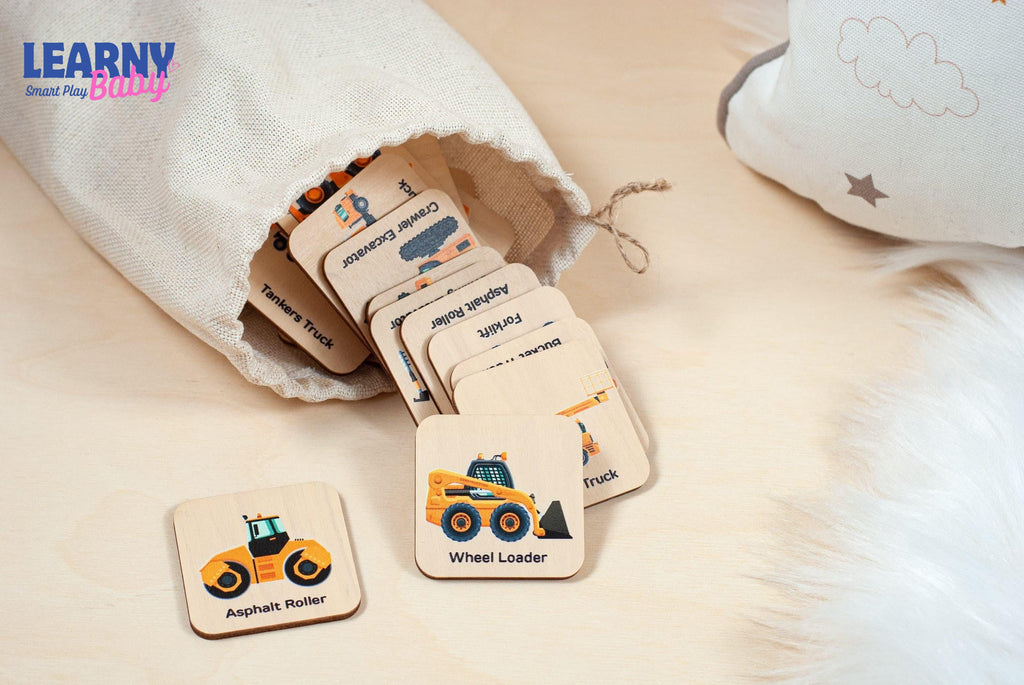 Montessori Cars Matching Cards for Toddlers, Logic Flash Learning Game, Early Cognitive Skills, Ages 2–4 FCLB02