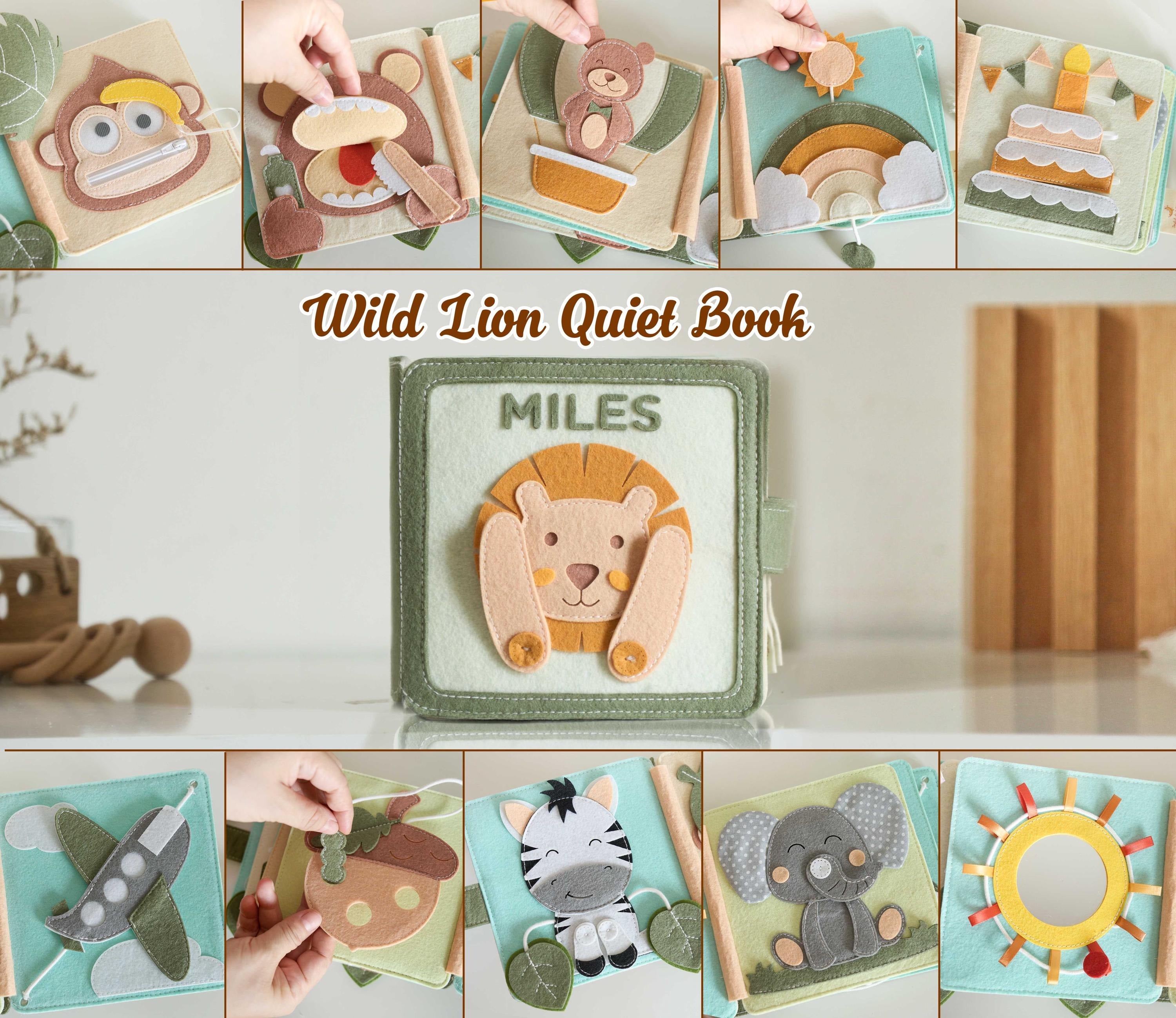 Personalized Felt Quiet Book for Toddlers – Custom Name Sensory Busy Book, Educational Soft Activity Book for Kids