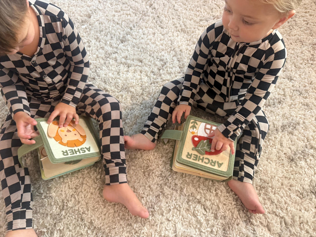 Custom Name Felt Quiet Book for Toddlers, Personalized Sensory Activity Book, Montessori Soft Busy Book for Kids