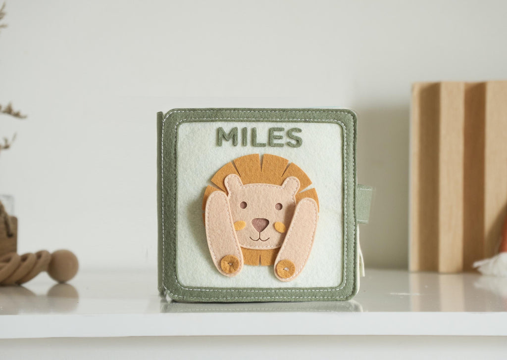 Personalized Felt Quiet Book for Toddlers – Custom Name Sensory Busy Book, Educational Soft Activity Book for Kids