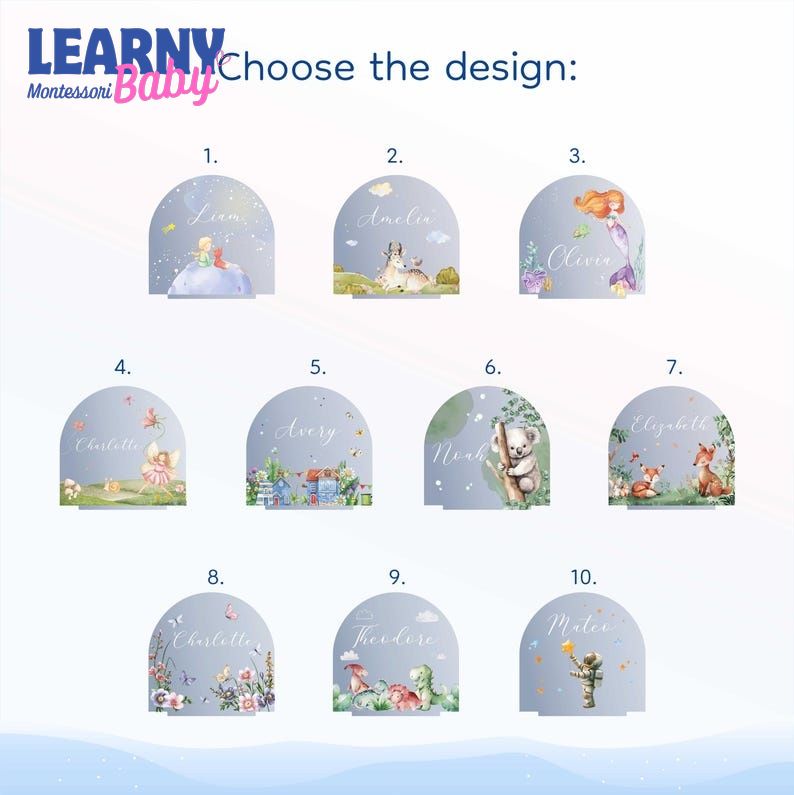 Personalized Baby Night Light, Custom Name Lamp, Floral Nursery Lamp, Baby Girl Room Decor, Acrylic LED Night Light, Baby Shower Gift NL01