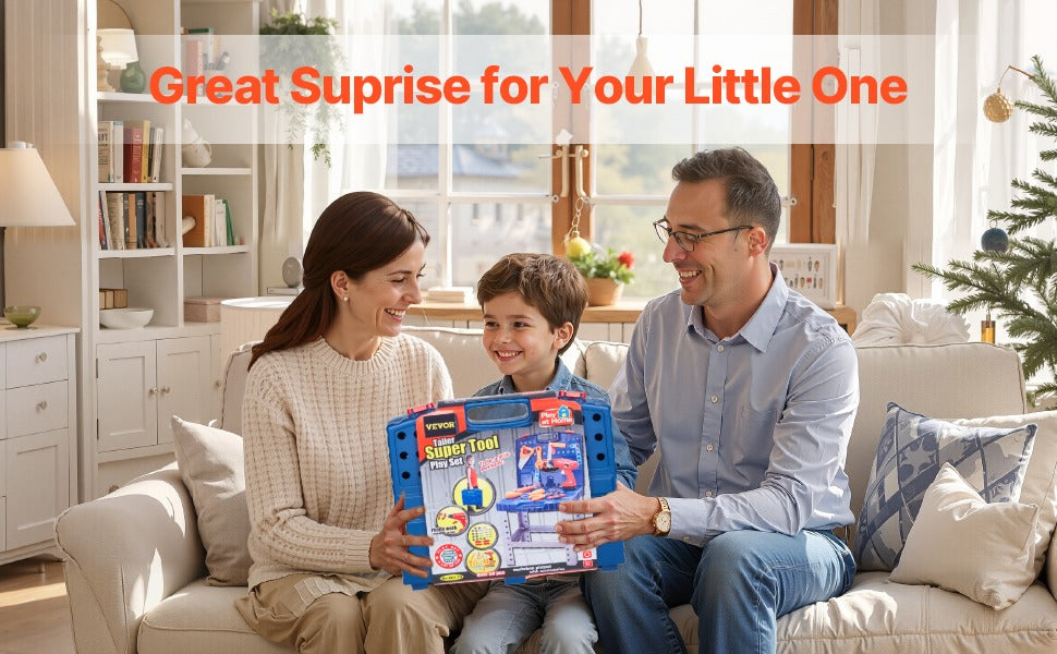 56-Piece Kids Tool Workbench Set – Pretend Play Construction Bench with Realistic Tools | Fine Motor & Role Play Skills, Ages 3–6