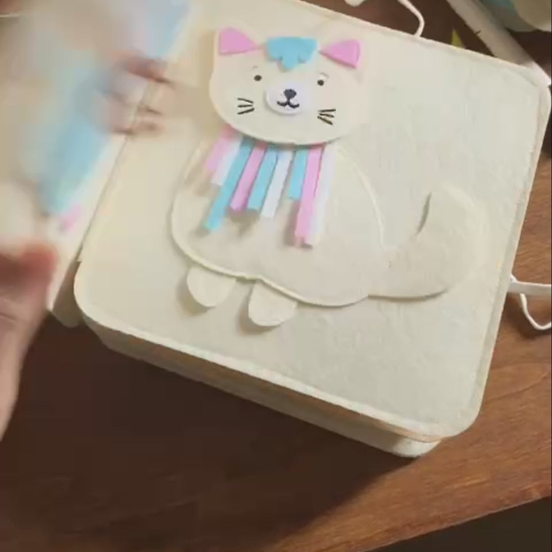 Personalized Felt Quiet Book, Custom Quiet Book Animal for Toddlers, Handmade Montessori Activity Book, Montessori Busy Book, Baby Gift