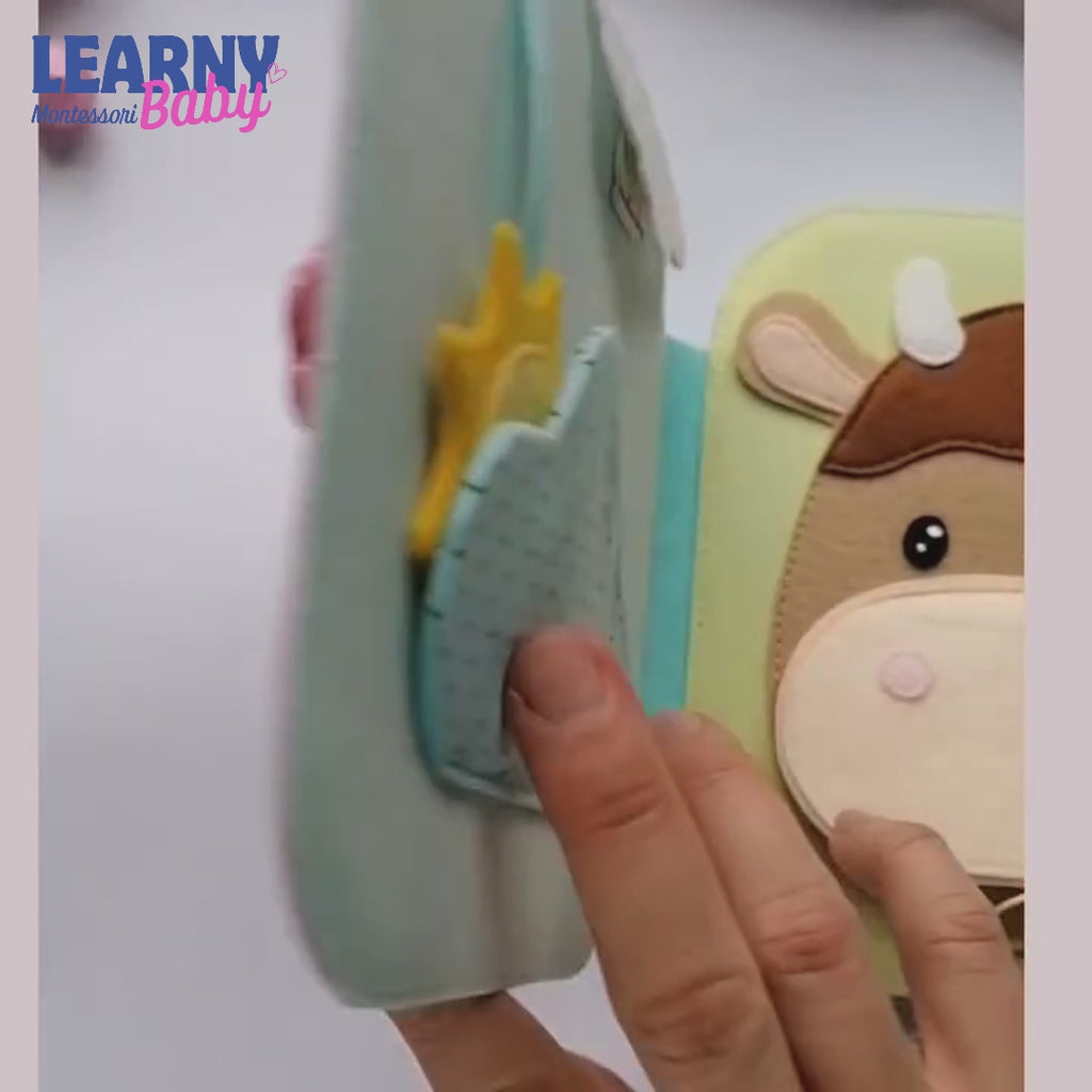 Montessori Personalized Quiet Book for Toddlers, Custom Name Felt Busy Book, Sensory Activity Toy, Fine Motor Learning Gift