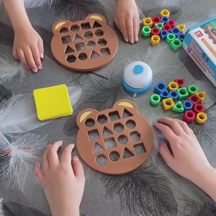 Montessori Wooden Shape Sorting Puzzle for Toddlers, Geometric Matching Educational Toy for Cognitive Learning and Fine Motor Skills
