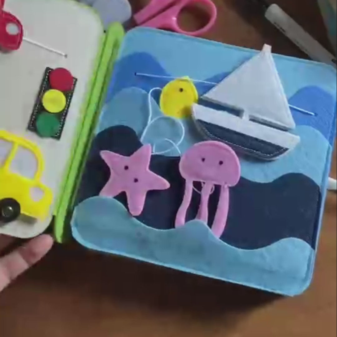 Personalized Travel Quiet Book for Baby, Custom Name Felt Book, Baby Boy Christmas Gift, Sensory Busy Book for Toddlers, Baby Birthday Gift