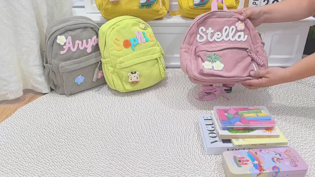 Custom Small Backpack and Handbag Set · Back to School Gifts · First Day of School · Personalized Gift for Kids and Toddlers · Daycare Bags