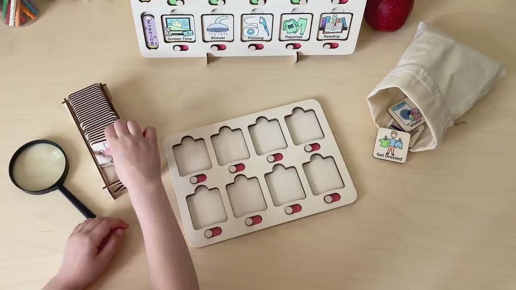 Chore Chart For Kids, Learning Wooden Toys, Chore List, Montessori Toys 2 Year Old, Kids Routine Chart, Visual Chore Chart, Toddler gifts