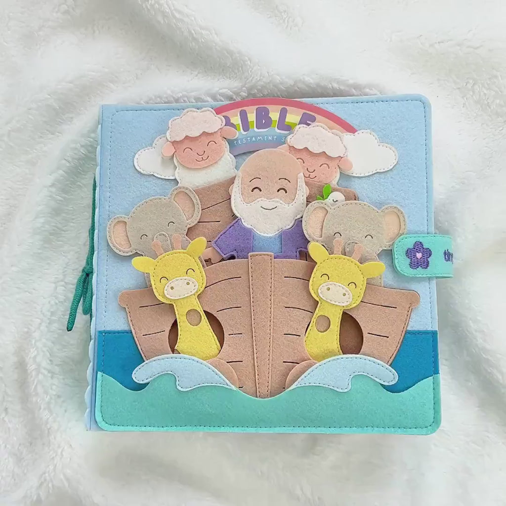 Personalized Felt Quiet Book, Old Testament Bible Felt Quiet Book: Christian Educational Toy Baptism Birthday Gifts for Kids