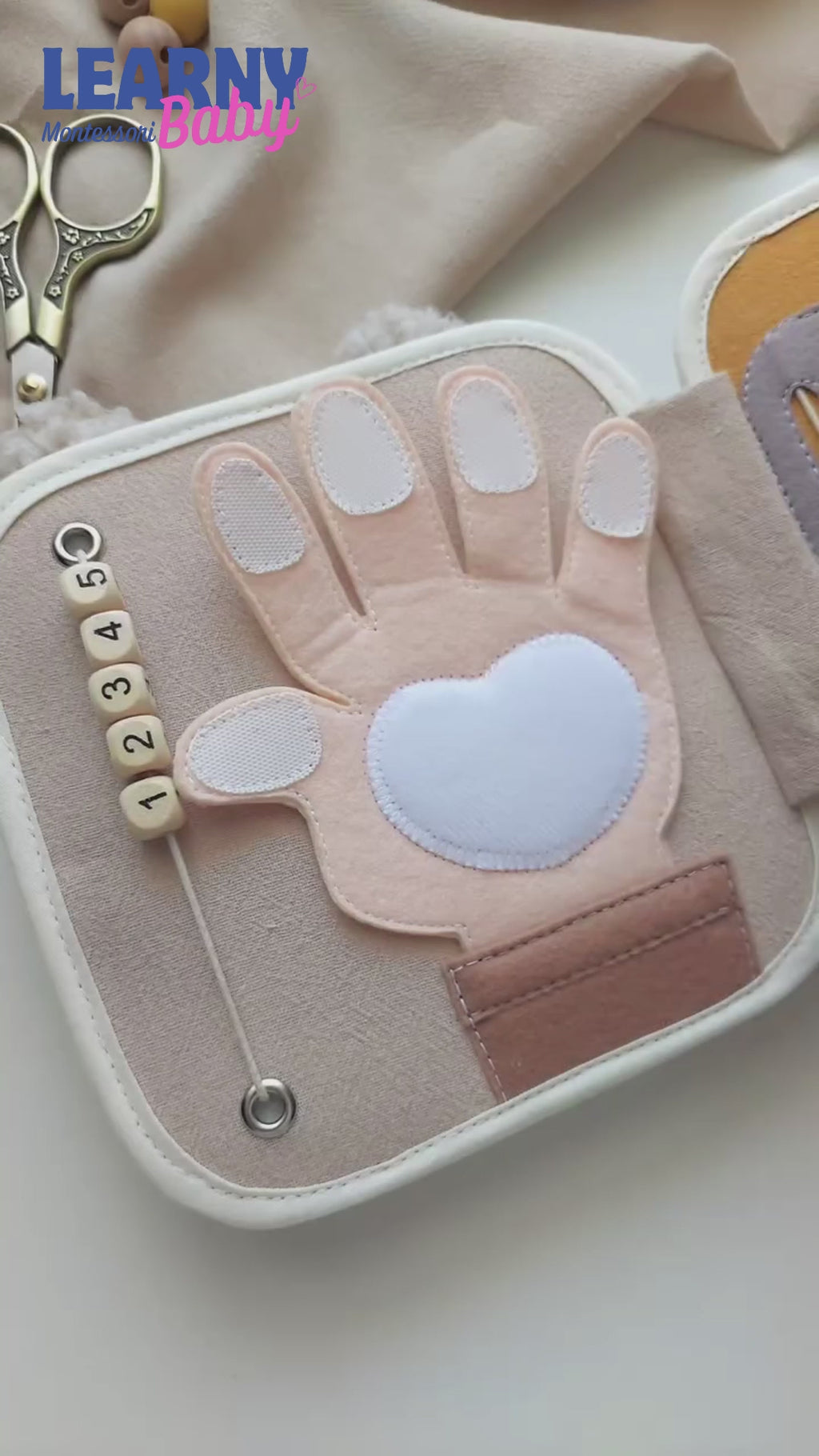 Personalized Mini Felt Quiet Book for Toddlers, Montessori Busy Book, Sensory Travel Toy, Fine Motor Activity Book, Screen-Free Gift for Kids 1-4