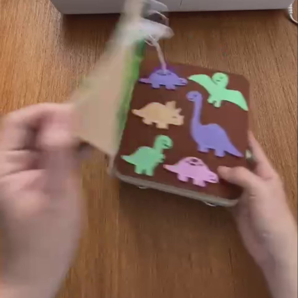 Personalized Toddler Busy Book, Personalized Dinosaur Quiet Book, Custom Name Baby Gift, Baby Birthday Gift, Felt Sensory Book for Toddler