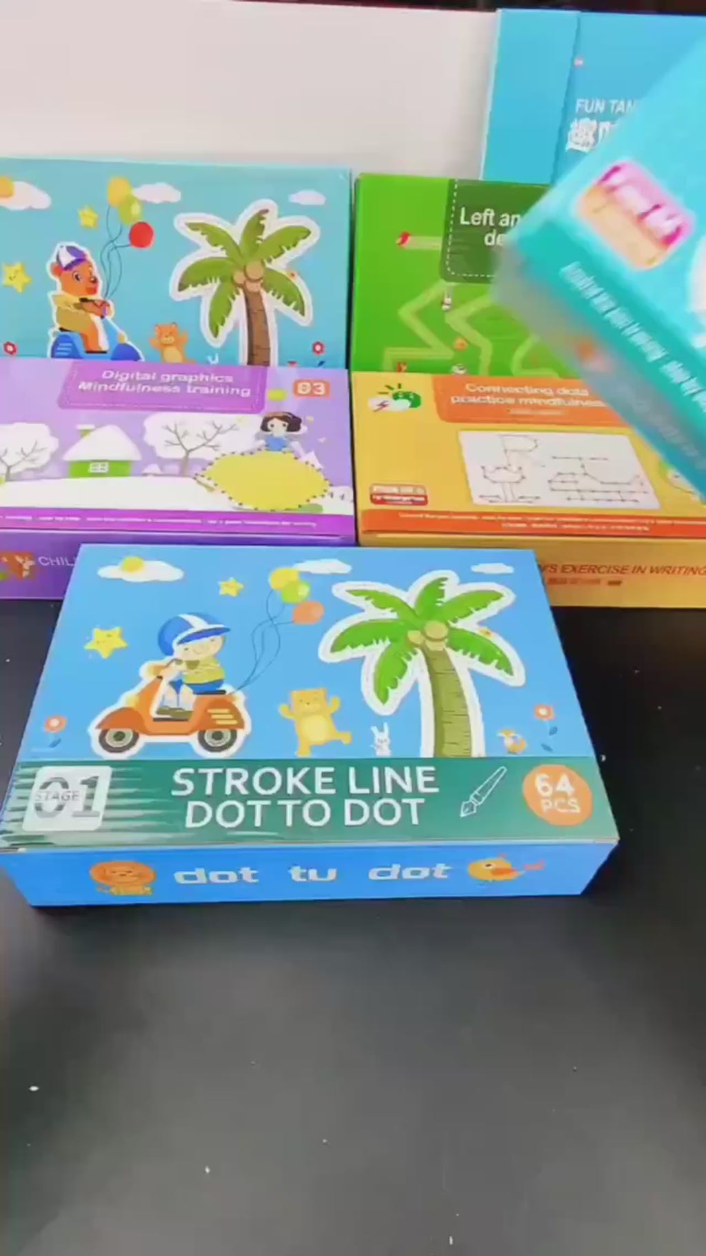 Montessori Stroke Line, Letter & Number Practice Copybook with Erasable Pens (Ages 3–6)