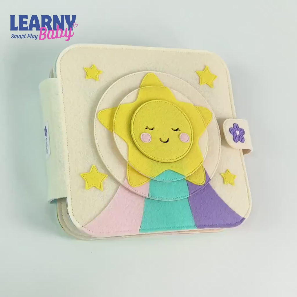 Personalized Felt Quiet Book, LITTLE STAR Handmade Activity Felt Quiet Books Educational Toys for Preschoolers, Baby Birthday Gift, Montessori Busy Book