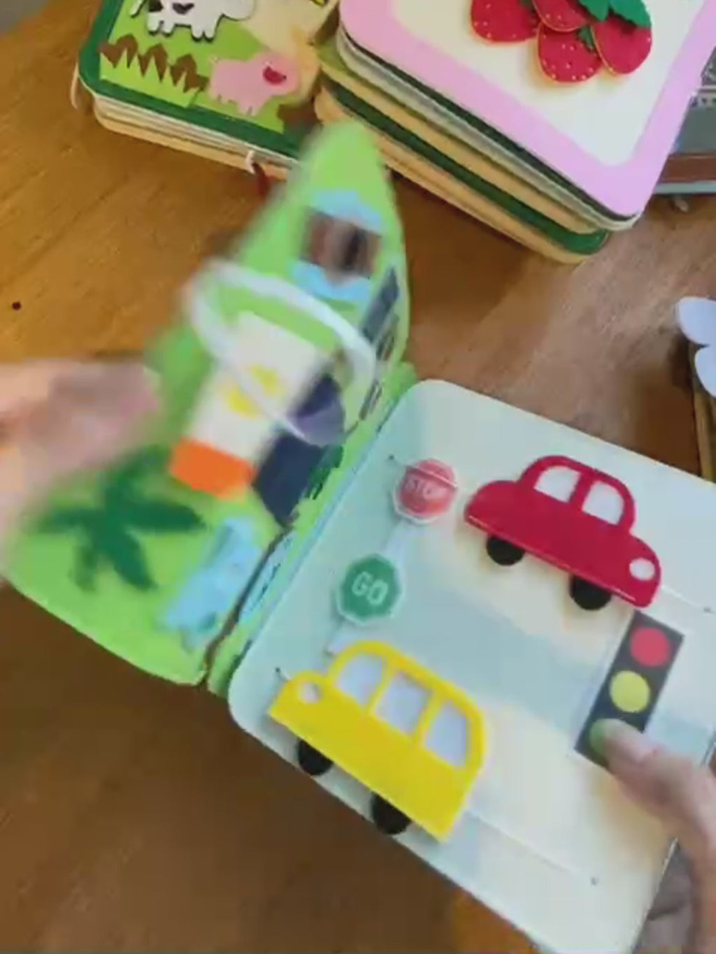 Personalized Travel Quiet Book for Baby, Custom Name Felt Book, Baby Boy Christmas Gift, Sensory Busy Book for Toddlers, Baby Birthday Gift QBLB02