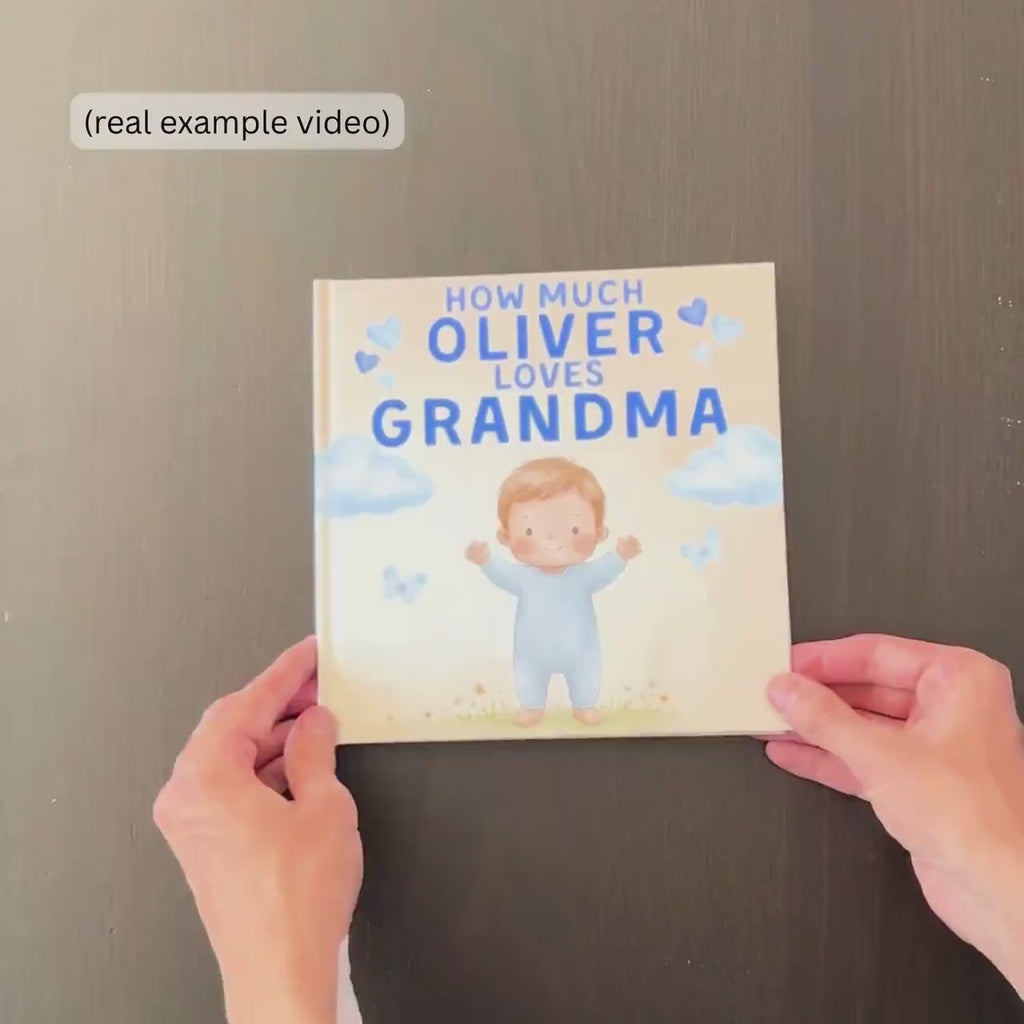 Personalized Storybook for Grandma, Custom Baby Book for Grandmother from Grandson, New Grandma Gift, Mother’s Day Gift, Gift from Kids