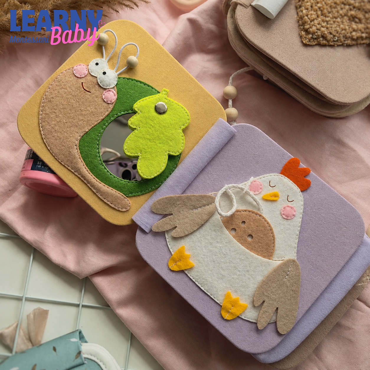 Personalized Farm Busy Book for Toddlers, Custom Name Quiet Book, Felt Activity Book, Farm Animal Toy, Toddler Learning Gift QBLB53